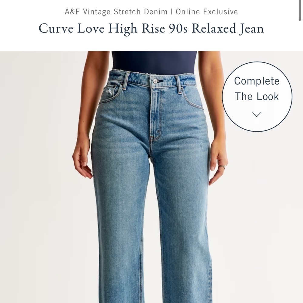 A&F Curve Love High Rise 90s Relaxed Jean